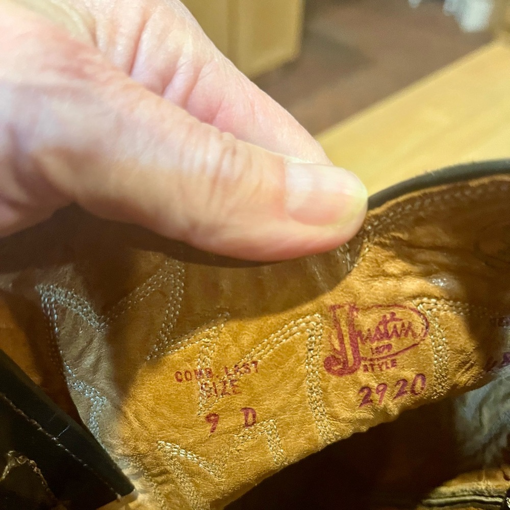 Women’s Vintage Justin Boots 9 D - Picture 6 of 6